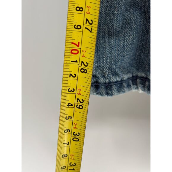 American Eagle Jeans Real‎ Flare Distressed Women Size 6 Blue Mid Rise - Picture 7 of 10